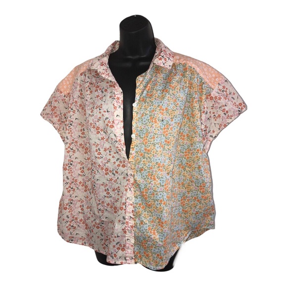 American eagle outfitters paisley multi vintage look relaxed fit button size M - Picture 2 of 13